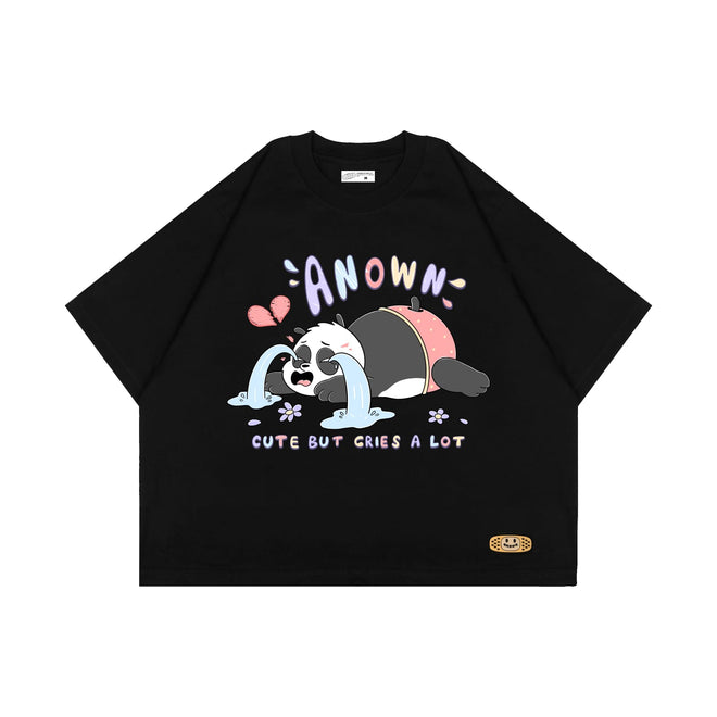 CRIES A LOT CROPPED T-SHIRT // BLACK