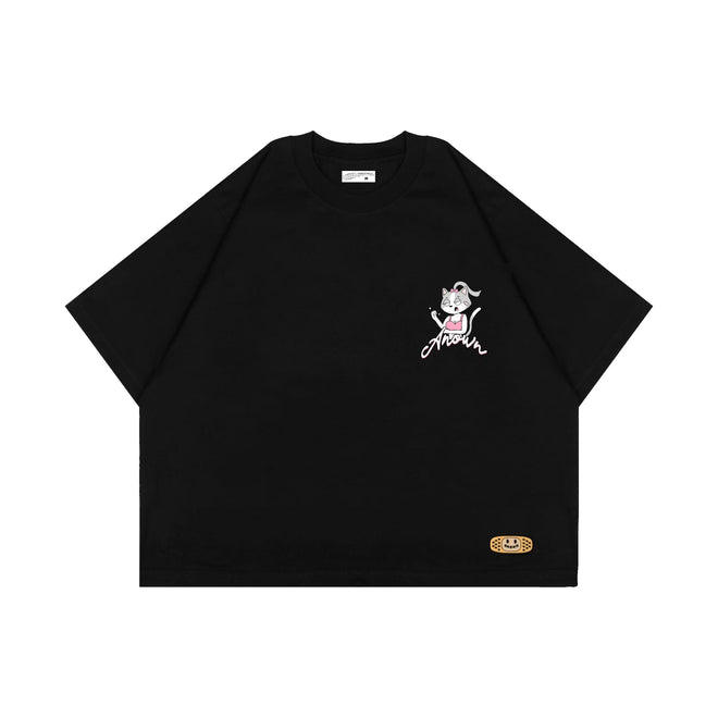 TWINKLE TWINKLE CROPPED T-SHIRT // BLACK